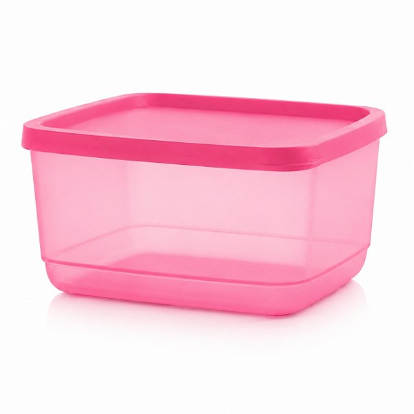 Tupperware Refri Line Quadrado 650ml Rosa Tutu