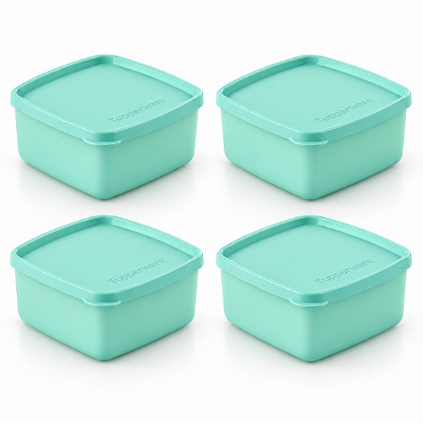Kit Tupperware Jeitosinho 400ml Verde Geada 4 peças
