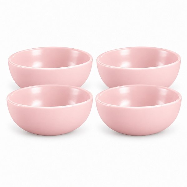 Kit Tupperware Tigelinha Allegra Rosa 250ml 4 peças