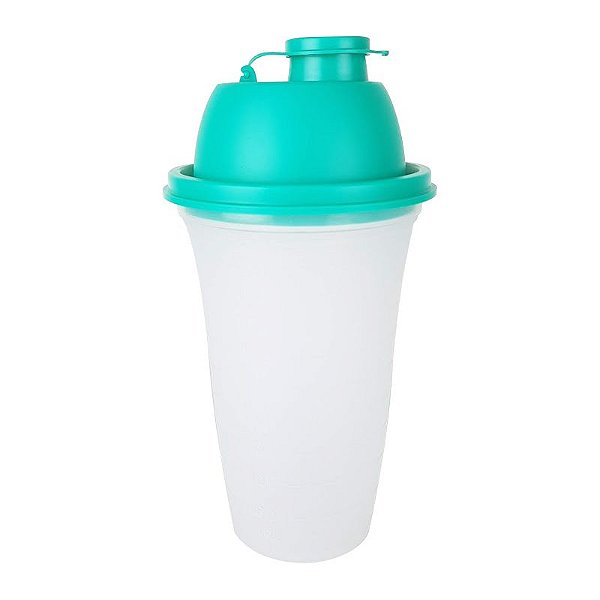 Tupperware Quick Shake 500ml Transparente Tampa Verde