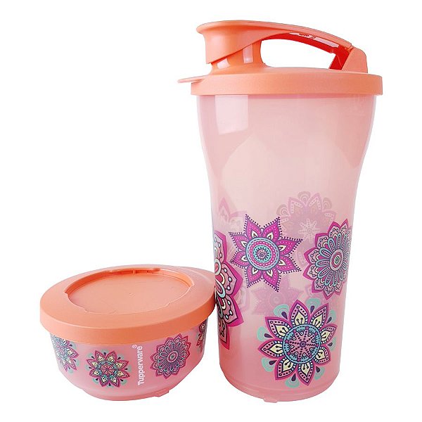 Tupperware Copo Ilúmina com Bico Mandala 800ml + Tigela 200ml