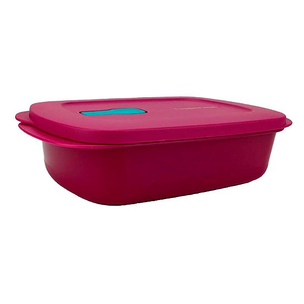 Tupperware Cristalwave Retangular 1 litro Roxo