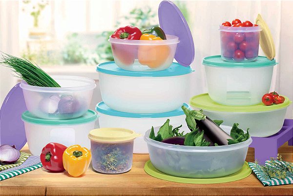 Tupperware PDA 13/2019 Tigelas Visual Nível 3 kit 10 peças