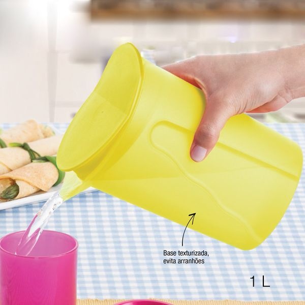 Tupperware Jarra Murano Margarita 1 litro Amarela Neon