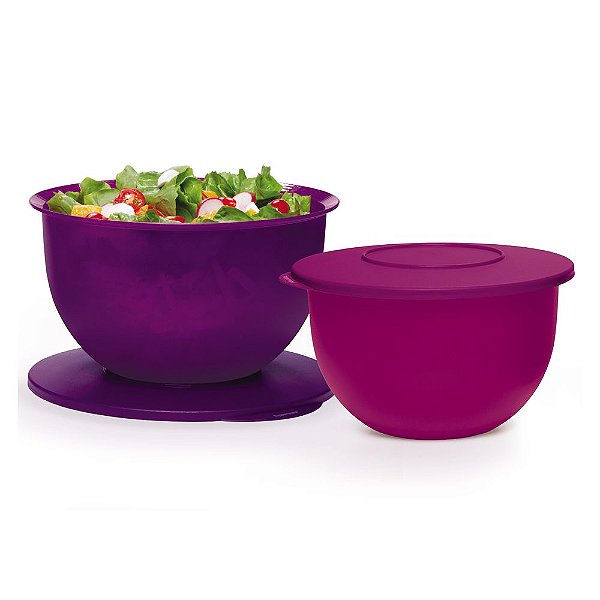 Tupperware Tigela Murano Roxa kit 2 Peças