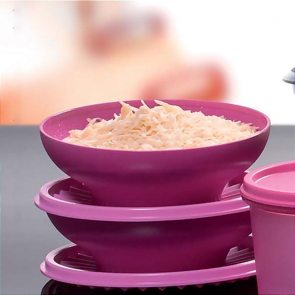 Tupperware Kit Tigela Sensação Rosa 500ml 2 peças