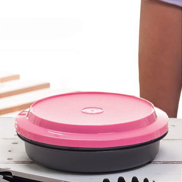 Tupperware Travessa Redonda Actualité 500 ml Preta e Rosa