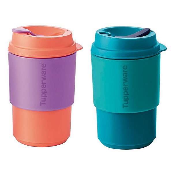 Tupperware Copo para Viagem 350ml kit 2 Peças