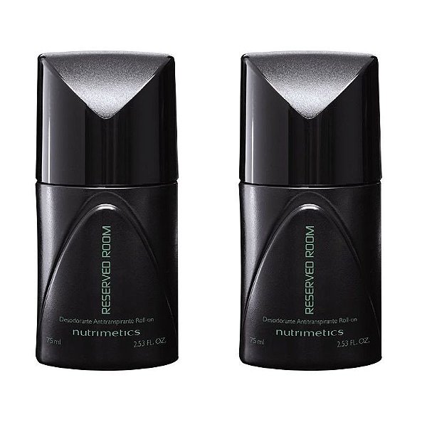 Nutrimetics Desodorante Antitranspirante Roll-on Reserved Room 75ml kit 2 Peças