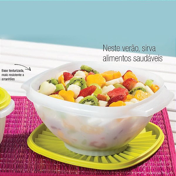 Tupperware Tigela Sensação 1,8 litro Transparente tampa Verde