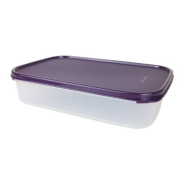 Tupperware Modular Retangular 2 litros tampa Roxa