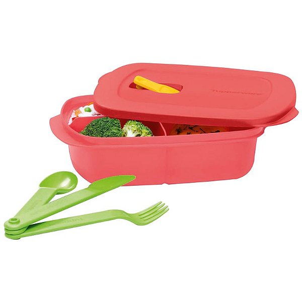 Tupperware Conjunto Cristalwave com Divisórias + Talheres