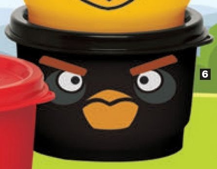 Tupperware Potinho Angry Birds Bomba 140ml Preto