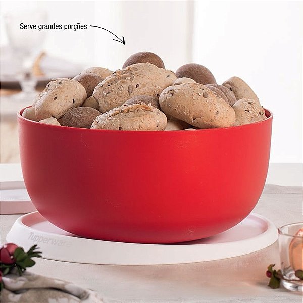 Tupperware Tigela Toque Mágico 4,3 Litros Vermelha