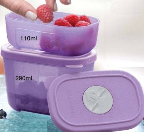 Tupperware Kit Freezertime Roxo 2 Peças 110ml 290ml