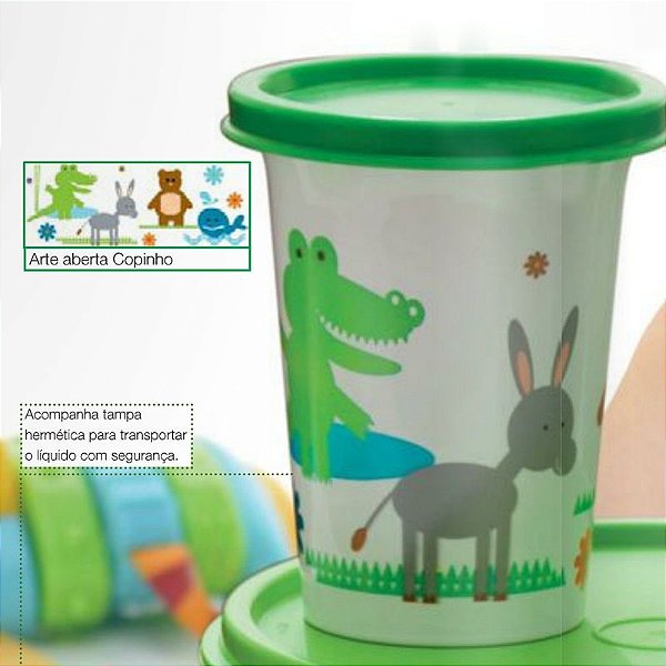 Tupperware Copinho de Animais 200 ml Verde