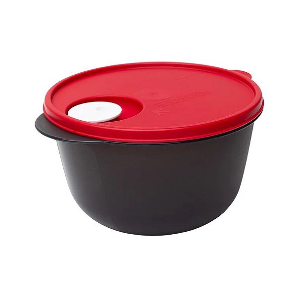 Tupperware Cristalwave 2 litros Preta e Vermelha