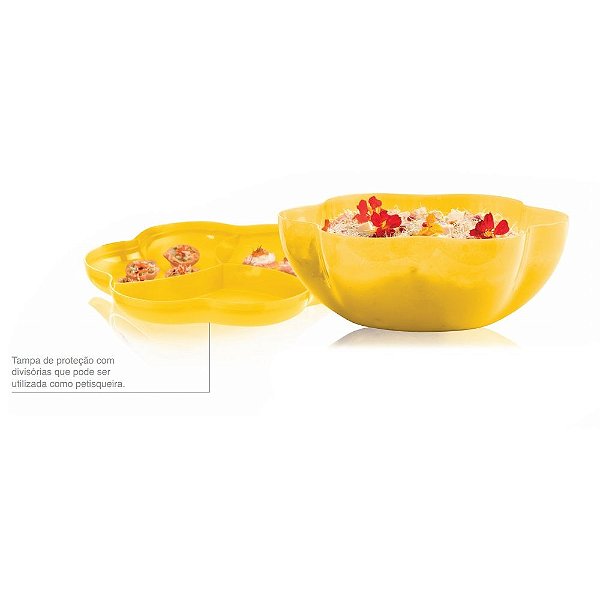 Tupperware Big Tigela Floresta 5,6 litros Amarela