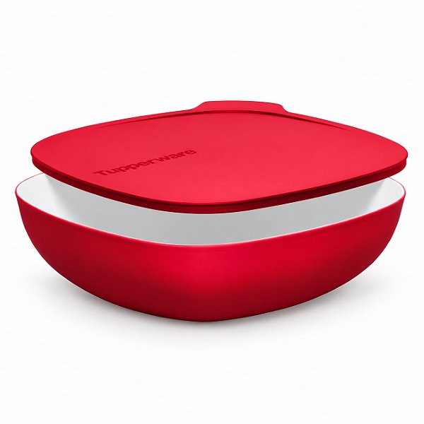 Tupperware Tigela Allegra Quadrada 2,5 Litros Vermelha