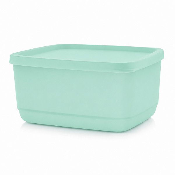 Tupperware Refri Line Quadrado 650ml Verde Aquamarine