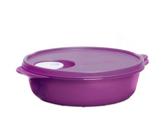 Tupperware Cristalwave Redonda Roxa 1 litro