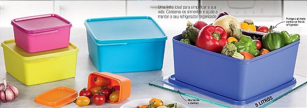 Tupperware Basic Line Neon Kit 5 peças
