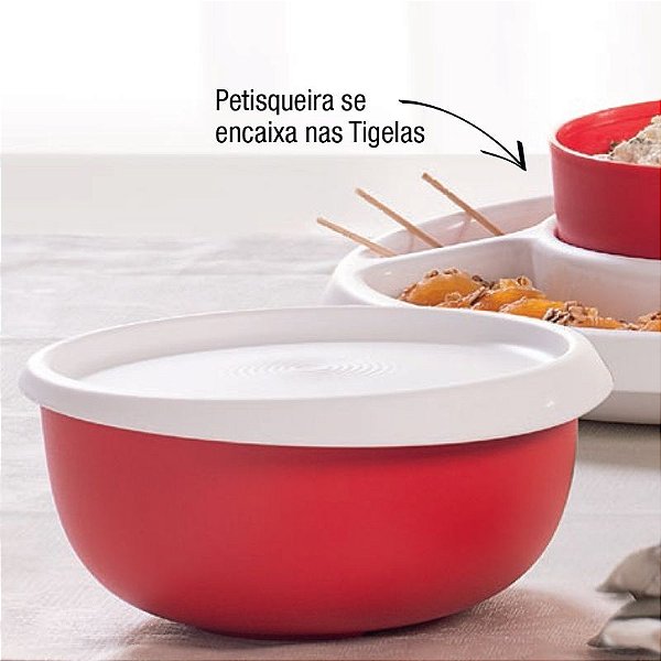 Tupperware Tigela Toque Mágico 550ml Vermelho