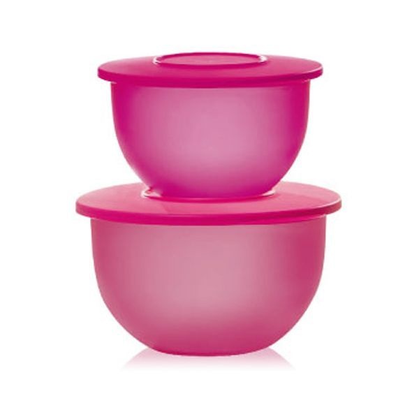 Tupperware Par Perfeito Tigela Murano 2,5 litros + 4,3 litros Rosa Kit 2 peças