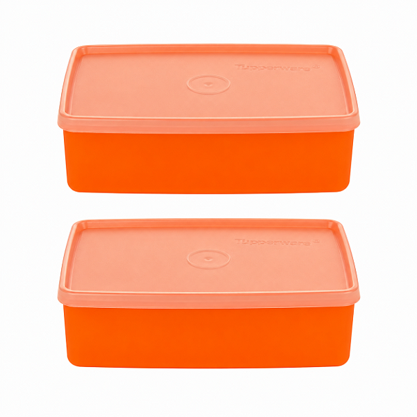 Tupperware Refri box 400ml Laranja 2 peças