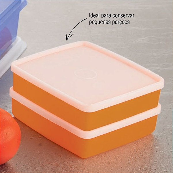 Tupperware Refri box 400ml Laranja 2 peças