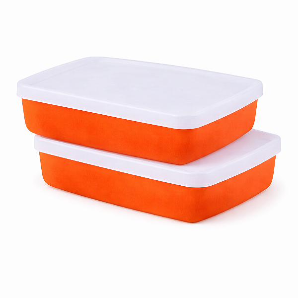 Tupperware Refri box 400ml Laranja 2 peças