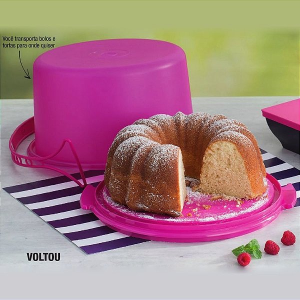 Tupperware Big Cake Redondo Rosa