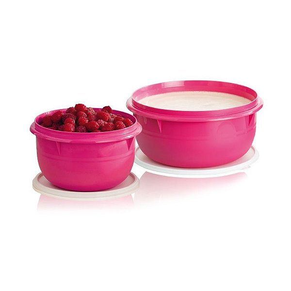 Tupperware Kit Par Perfeito Tigela Batedeira 2 + 3,2 litros Rosa Pink