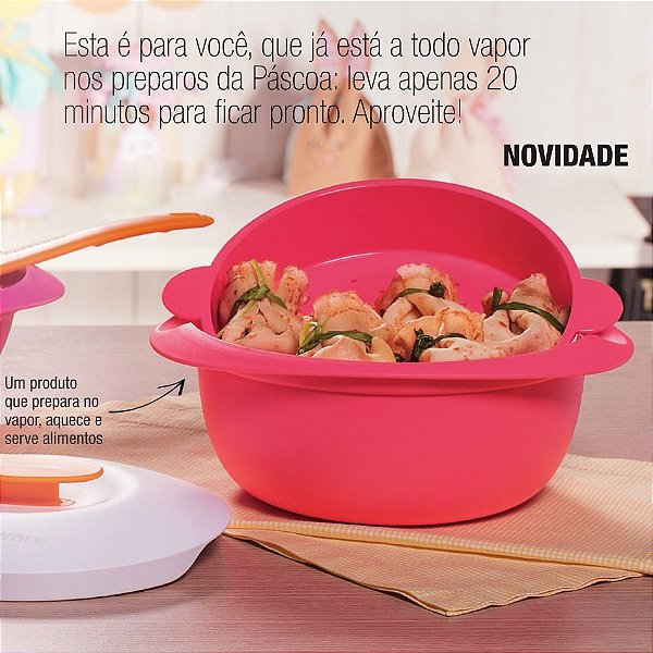 Tupperware Travessa Multifuncional Mágica 1,6 litros Rosa