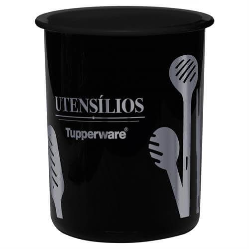 Tupperware Porta Utensílios Redondo Cozinha Moderna Preta