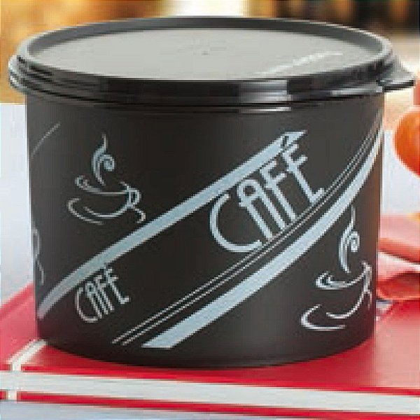 Tupperware Caixa Café PB Retrô 1,7 Litros Preto