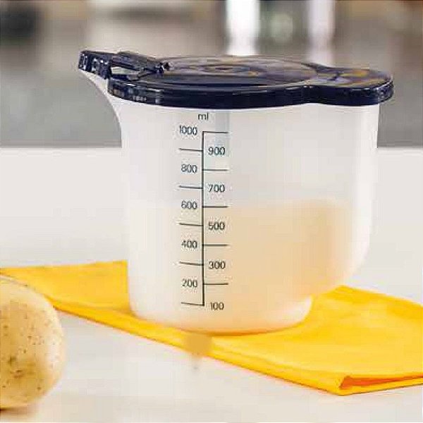 Tupperware Exata 1 Litro Tampa Azul Noite