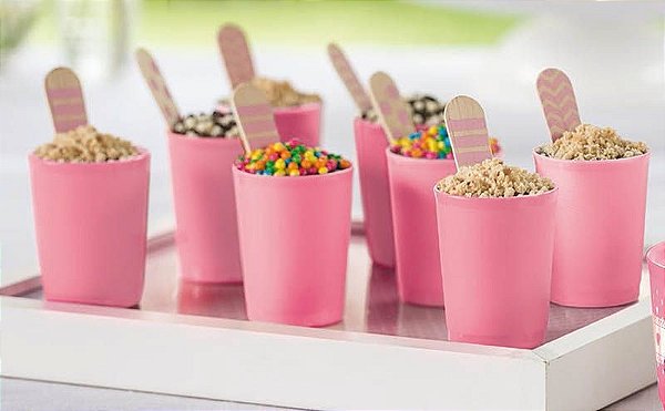 Tupperware Mini Copinhos Rosa 60ml Kit 8 peças