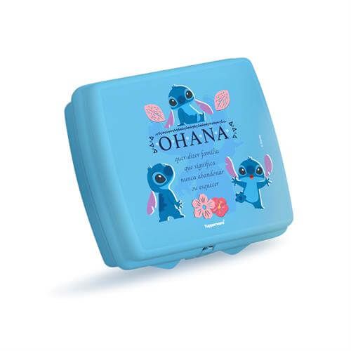 Tupperware Porta Sanduíche Stitch Azul