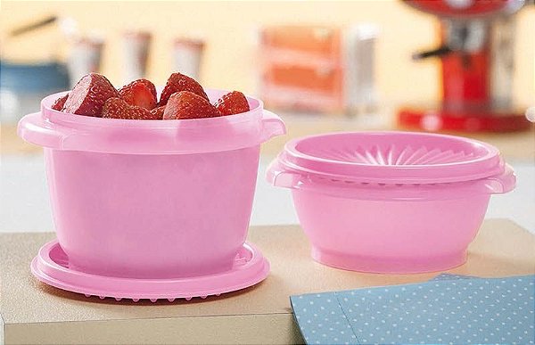 Tupperware Tigela Sensação kit 2 peças Rosa