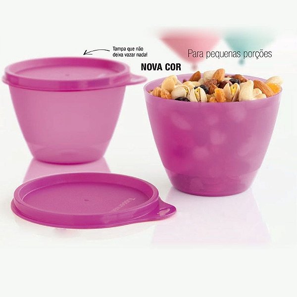 Tupperware Caçulinha 400ml Rosa Kit 2 peças