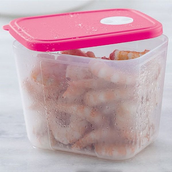 Tupperware Freezertime 1 Litro Transparente Tampa Rosa Comprar 