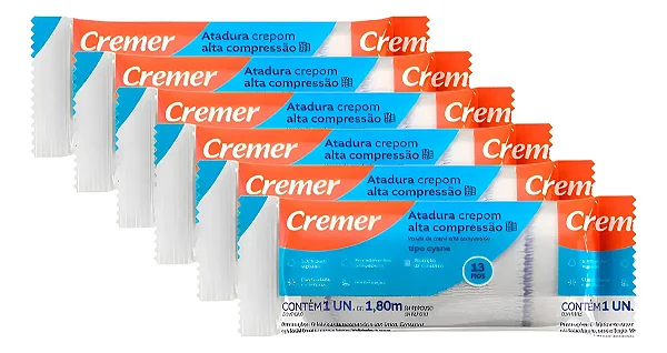 Atadura De Crepom Tipo Cysne 13 Fios Cremer pacote com 6 unidades