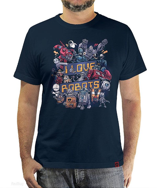 Camiseta I love Robots