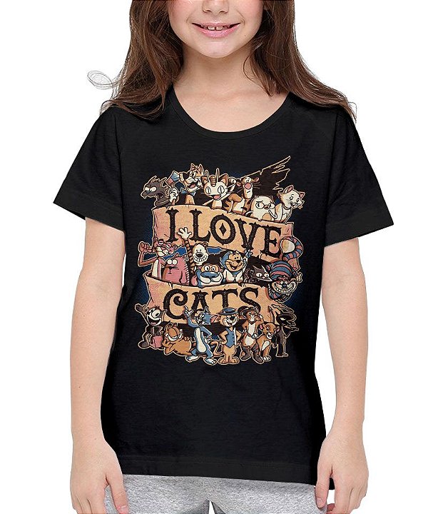 Camiseta I Love Cats