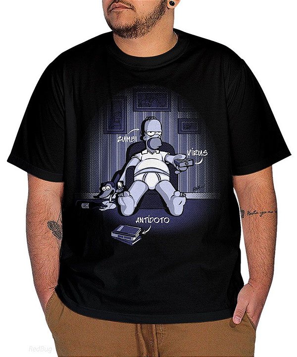 Camiseta Antivírus Homer