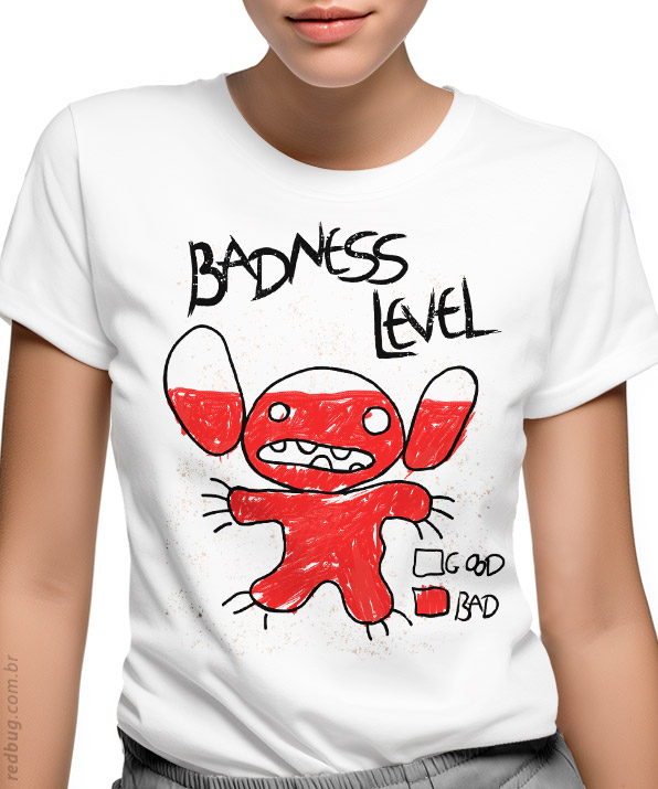 Camiseta Nível de Maldade