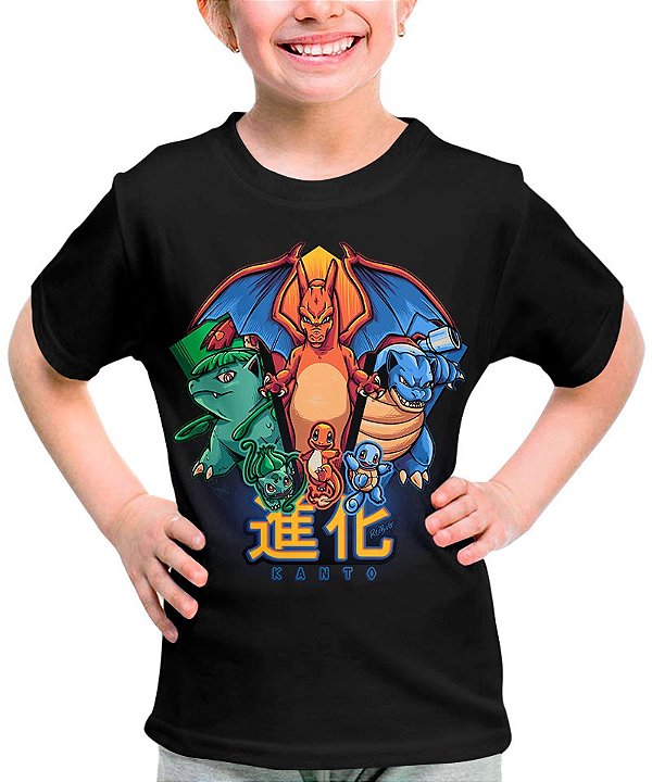 Camiseta Evolução de Kanto