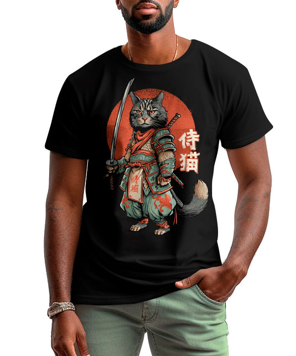 Camiseta Samurai Cat