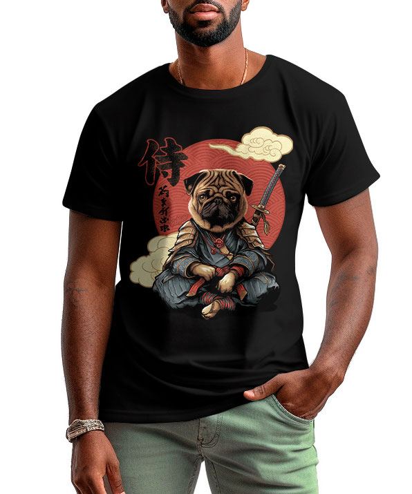 Camiseta Pug Samurai